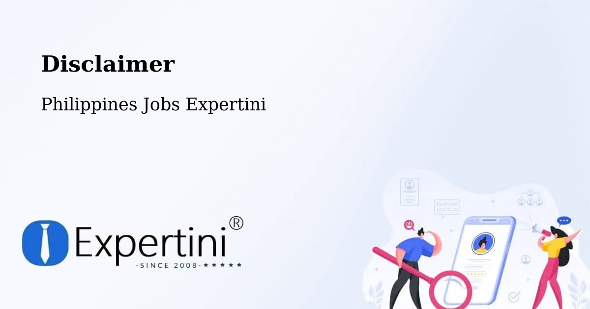 Disclaimer – Soledad - Philippines Jobs Expertini