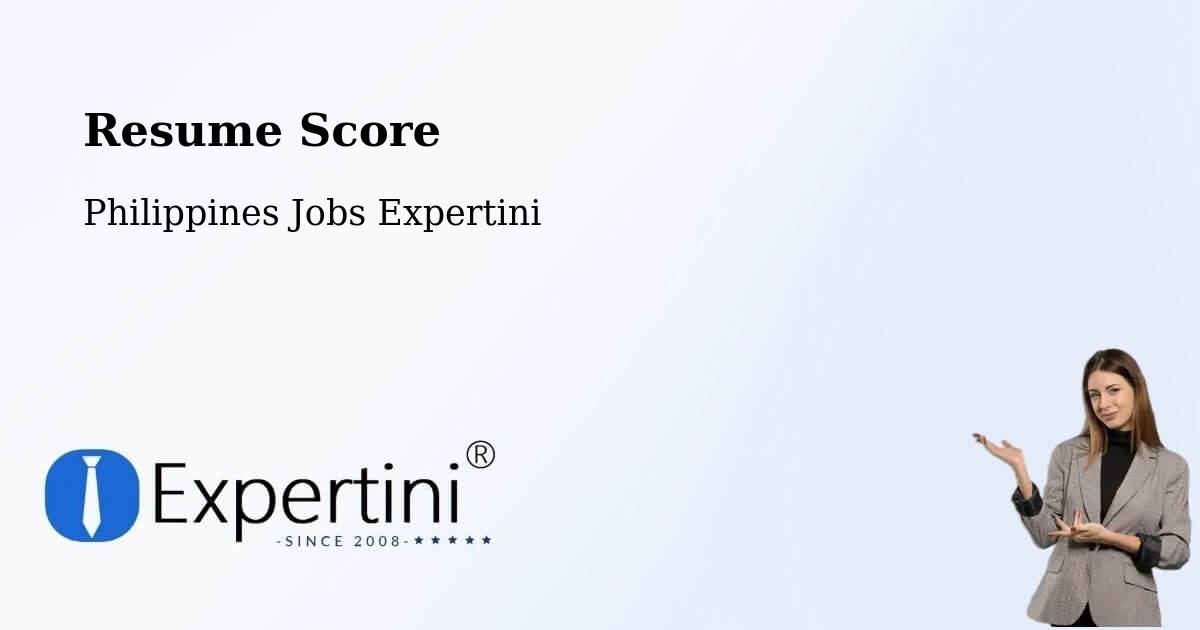 Resume Score & Job Description Match Tool – Soledad - Philippines Jobs Expertini